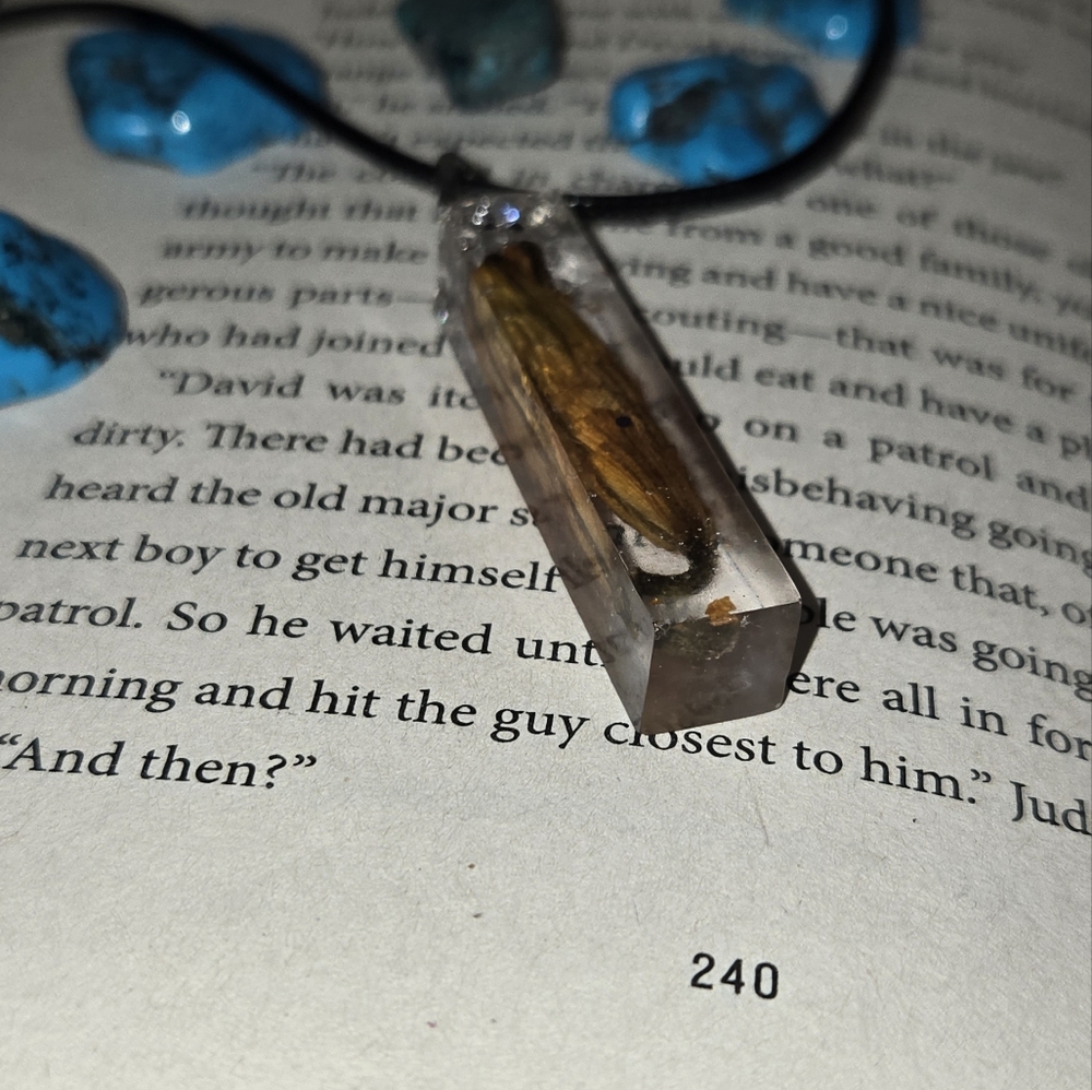Clear Resin Pendant Necklace